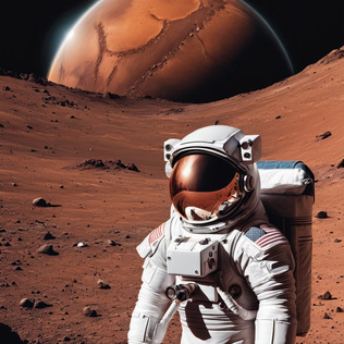 Astronaut on mars